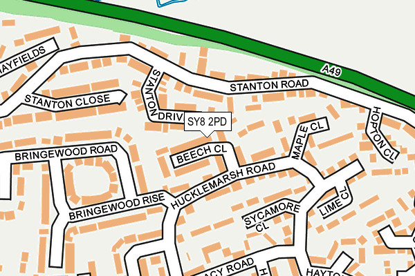SY8 2PD map - OS OpenMap – Local (Ordnance Survey)