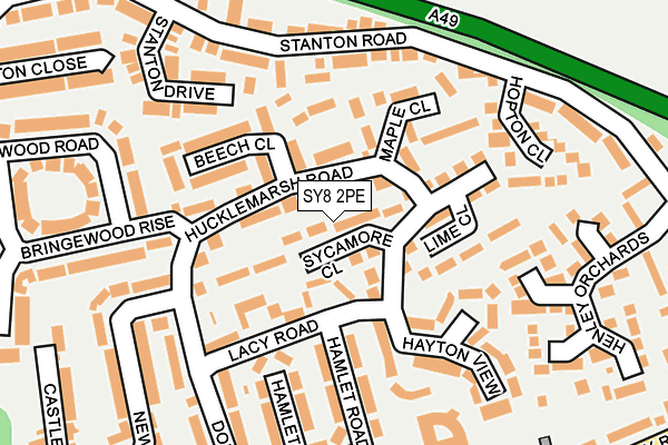SY8 2PE map - OS OpenMap – Local (Ordnance Survey)