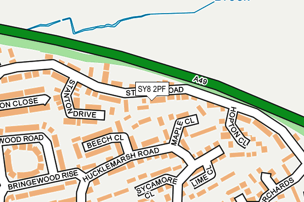 SY8 2PF map - OS OpenMap – Local (Ordnance Survey)