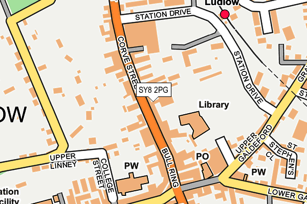 SY8 2PG map - OS OpenMap – Local (Ordnance Survey)