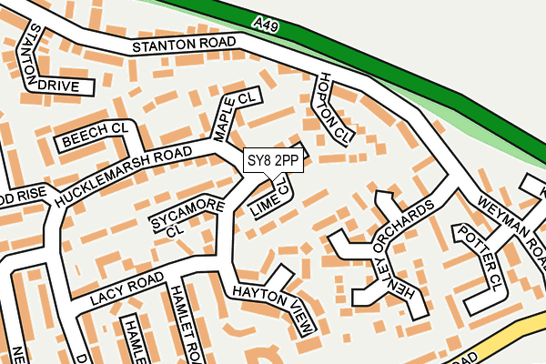 SY8 2PP map - OS OpenMap – Local (Ordnance Survey)