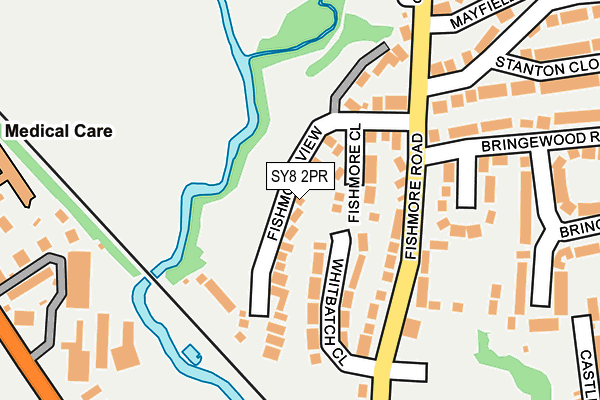 SY8 2PR map - OS OpenMap – Local (Ordnance Survey)