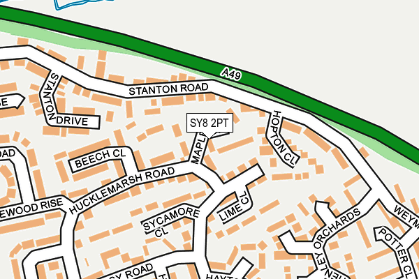 SY8 2PT map - OS OpenMap – Local (Ordnance Survey)