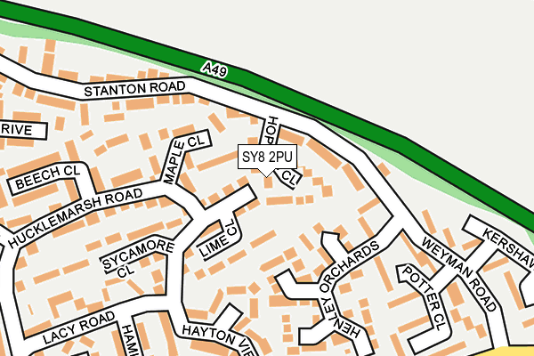 SY8 2PU map - OS OpenMap – Local (Ordnance Survey)