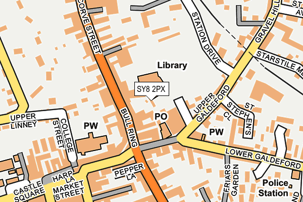 SY8 2PX map - OS OpenMap – Local (Ordnance Survey)