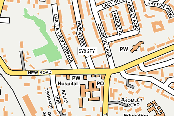 SY8 2PY map - OS OpenMap – Local (Ordnance Survey)