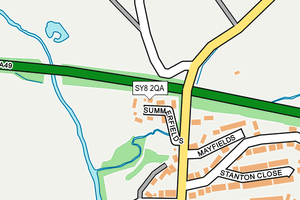SY8 2QA map - OS OpenMap – Local (Ordnance Survey)