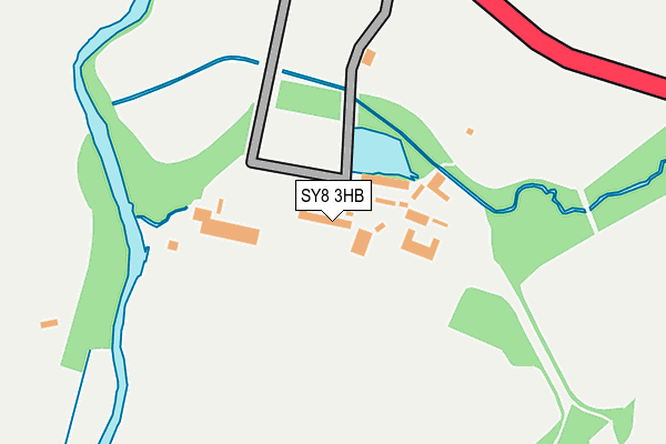 SY8 3HB map - OS OpenMap – Local (Ordnance Survey)