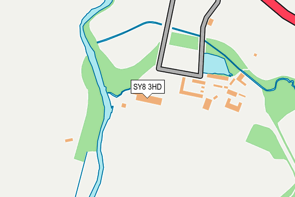 SY8 3HD map - OS OpenMap – Local (Ordnance Survey)
