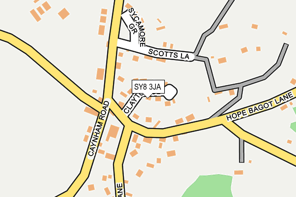 SY8 3JA map - OS OpenMap – Local (Ordnance Survey)