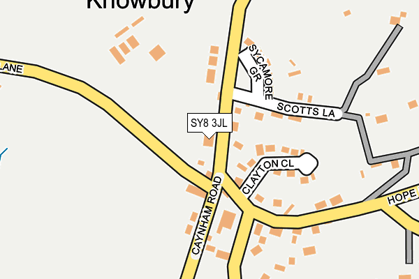 SY8 3JL map - OS OpenMap – Local (Ordnance Survey)