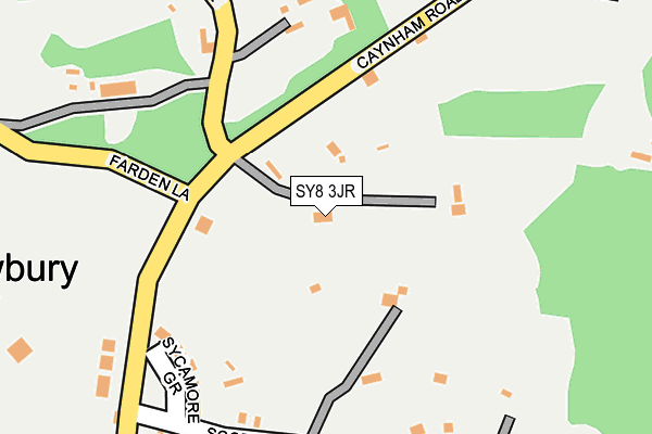 SY8 3JR map - OS OpenMap – Local (Ordnance Survey)