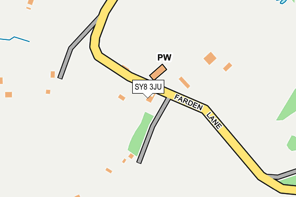 SY8 3JU map - OS OpenMap – Local (Ordnance Survey)