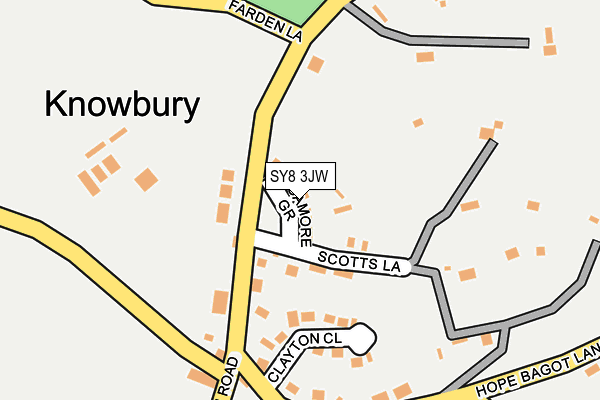 SY8 3JW map - OS OpenMap – Local (Ordnance Survey)