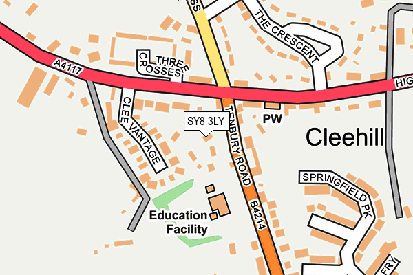 SY8 3LY map - OS OpenMap – Local (Ordnance Survey)