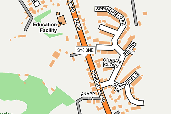 SY8 3NE map - OS OpenMap – Local (Ordnance Survey)