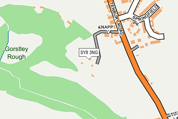 SY8 3NG map - OS OpenMap – Local (Ordnance Survey)