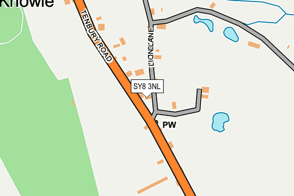 SY8 3NL map - OS OpenMap – Local (Ordnance Survey)