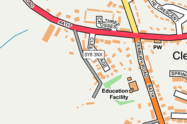SY8 3NX map - OS OpenMap – Local (Ordnance Survey)