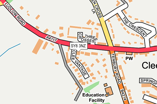 SY8 3NZ map - OS OpenMap – Local (Ordnance Survey)