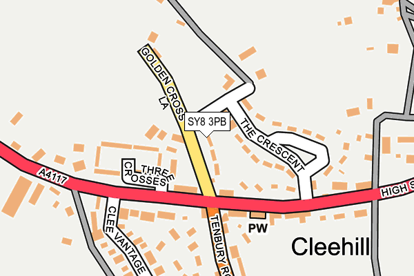 SY8 3PB map - OS OpenMap – Local (Ordnance Survey)