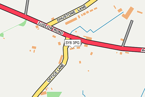 SY8 3PG map - OS OpenMap – Local (Ordnance Survey)