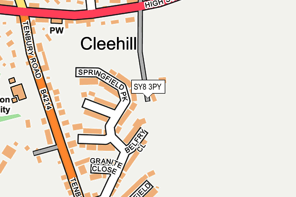 SY8 3PY map - OS OpenMap – Local (Ordnance Survey)