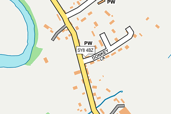 SY8 4BZ map - OS OpenMap – Local (Ordnance Survey)