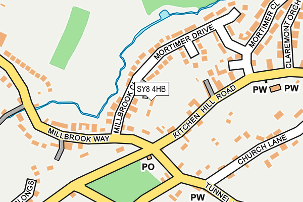 SY8 4HB map - OS OpenMap – Local (Ordnance Survey)