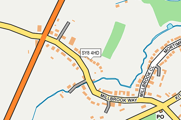 SY8 4HD map - OS OpenMap – Local (Ordnance Survey)