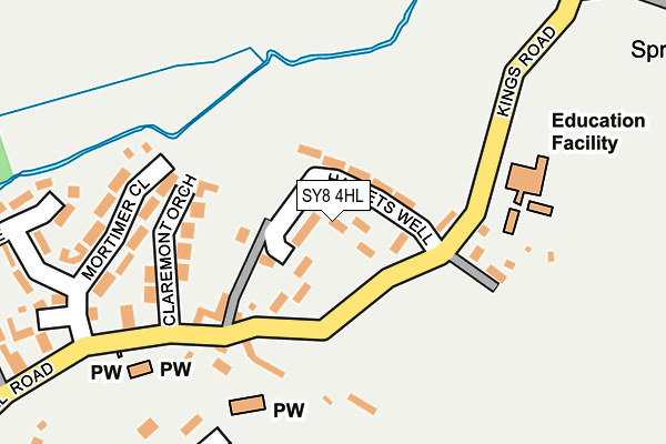 SY8 4HL map - OS OpenMap – Local (Ordnance Survey)