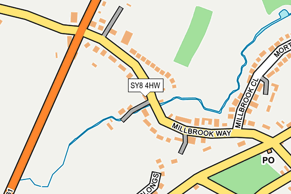 SY8 4HW map - OS OpenMap – Local (Ordnance Survey)