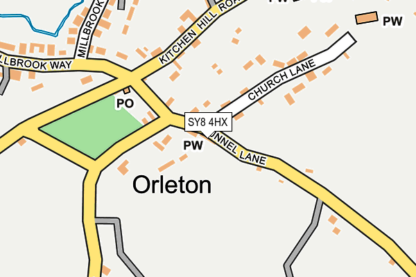 SY8 4HX map - OS OpenMap – Local (Ordnance Survey)