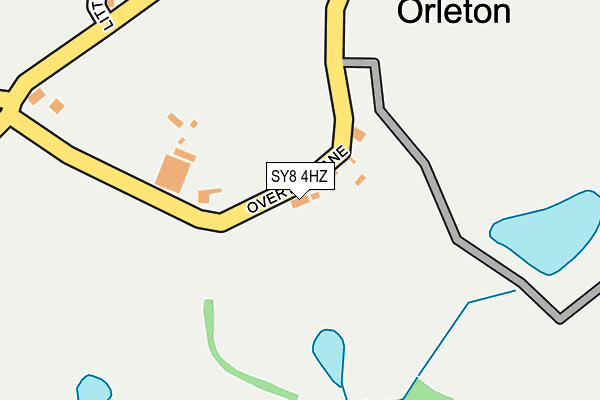 SY8 4HZ map - OS OpenMap – Local (Ordnance Survey)
