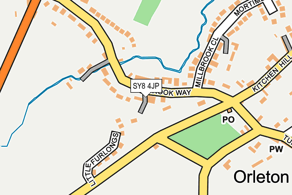 SY8 4JP map - OS OpenMap – Local (Ordnance Survey)