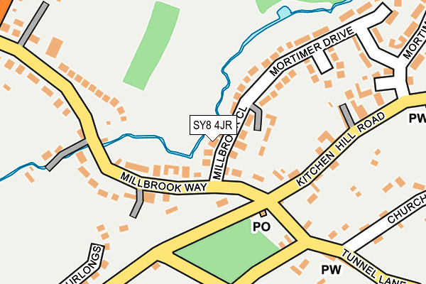 SY8 4JR map - OS OpenMap – Local (Ordnance Survey)