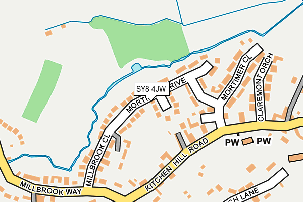 SY8 4JW map - OS OpenMap – Local (Ordnance Survey)