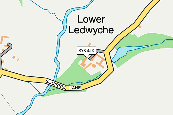 SY8 4JX map - OS OpenMap – Local (Ordnance Survey)