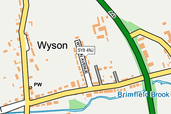 SY8 4NJ map - OS OpenMap – Local (Ordnance Survey)