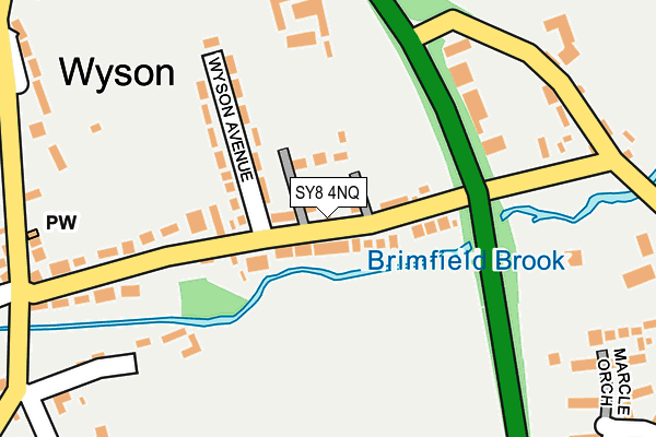 SY8 4NQ map - OS OpenMap – Local (Ordnance Survey)