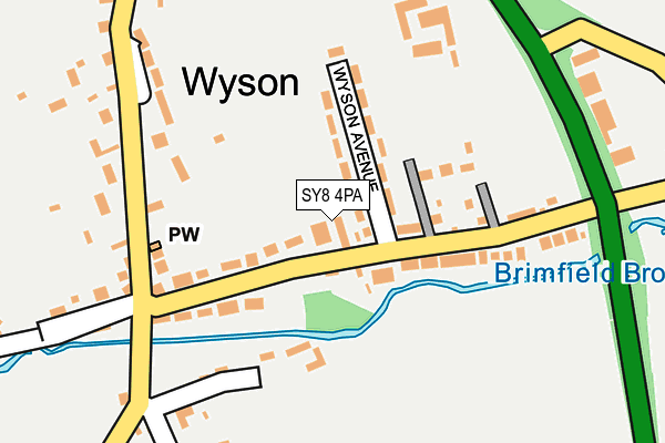 SY8 4PA map - OS OpenMap – Local (Ordnance Survey)