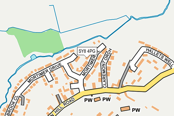 SY8 4PG map - OS OpenMap – Local (Ordnance Survey)