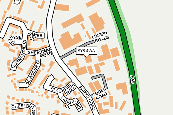 SY8 4WA map - OS OpenMap – Local (Ordnance Survey)