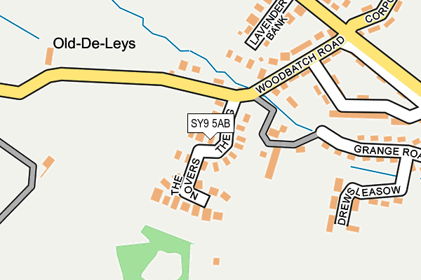 SY9 5AB map - OS OpenMap – Local (Ordnance Survey)