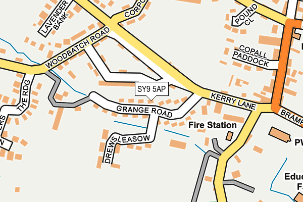 SY9 5AP map - OS OpenMap – Local (Ordnance Survey)