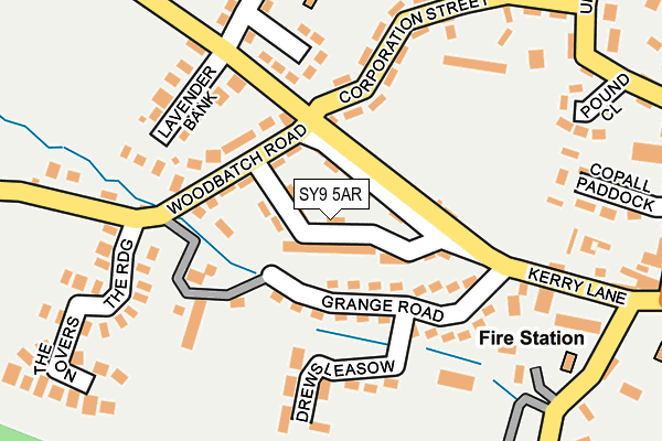 SY9 5AR map - OS OpenMap – Local (Ordnance Survey)