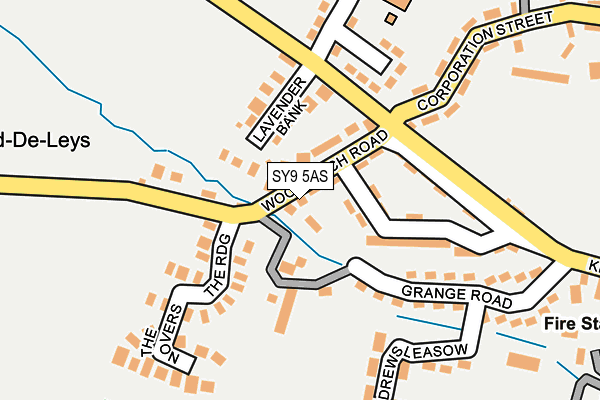 SY9 5AS map - OS OpenMap – Local (Ordnance Survey)