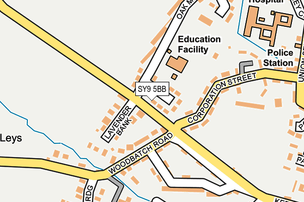 SY9 5BB map - OS OpenMap – Local (Ordnance Survey)