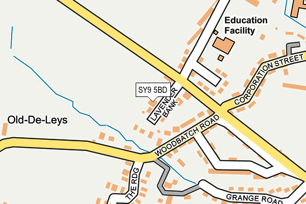SY9 5BD map - OS OpenMap – Local (Ordnance Survey)