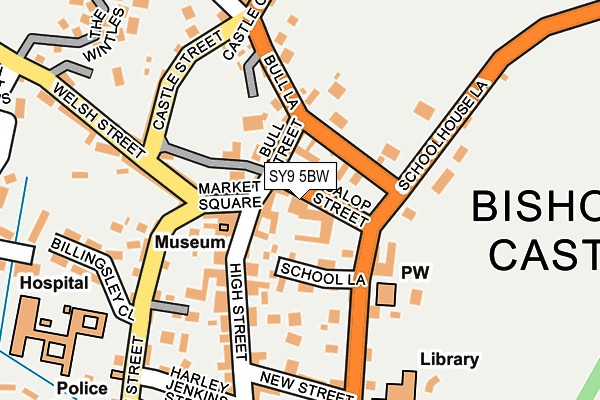 SY9 5BW map - OS OpenMap – Local (Ordnance Survey)